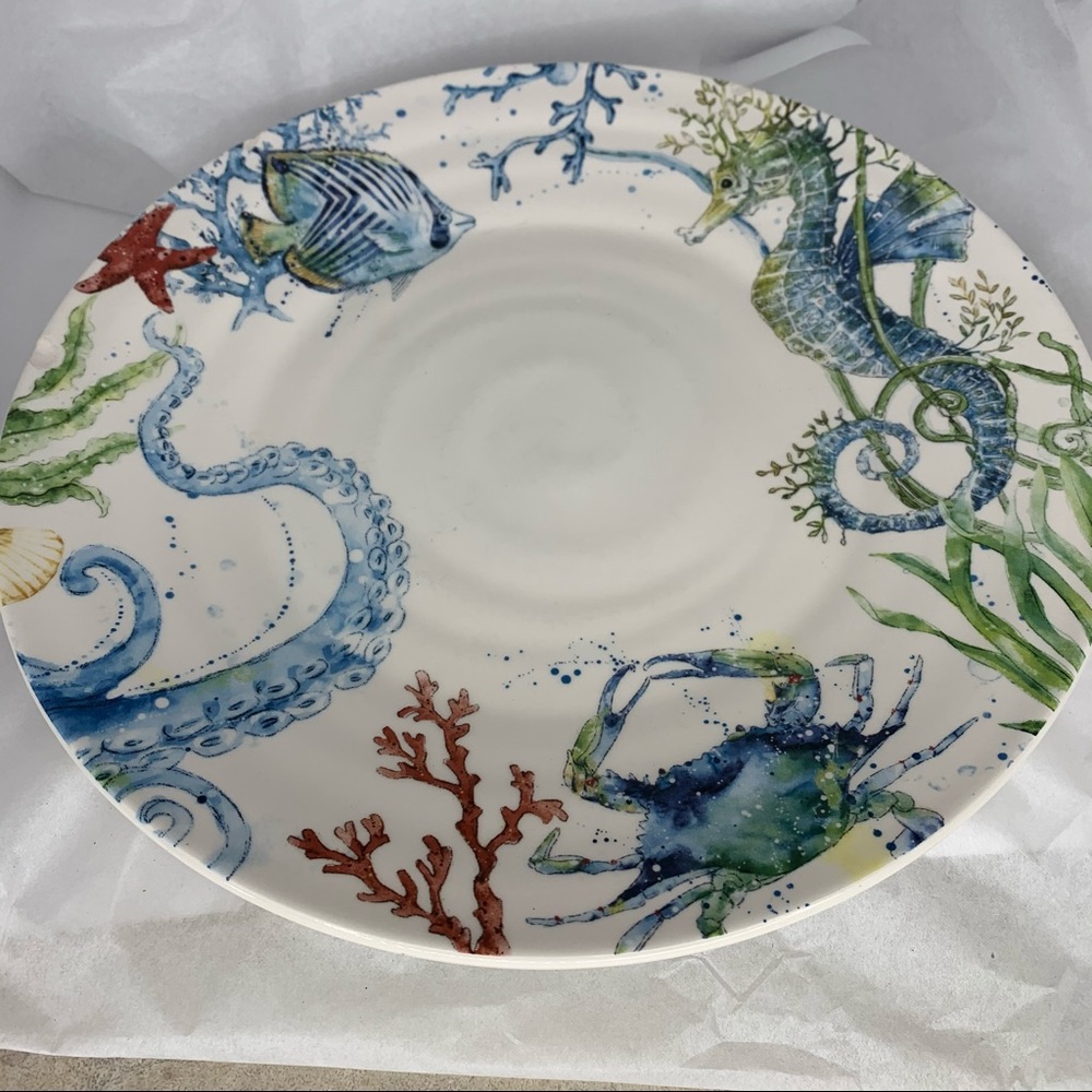 4-Pier One Sea Life 10 3/4” Plate - Picture 2 of 9